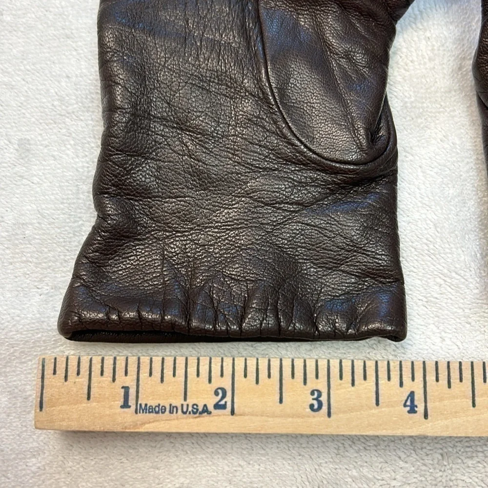 Fownes Women’s Brown Leather Gloves Size M